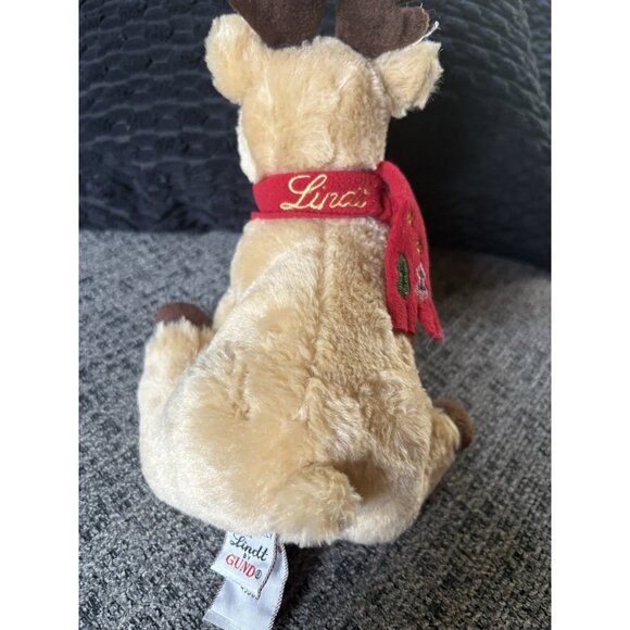 Lindt Gund Reindeer Plush Christmas Holiday Stuffed Toy Deer 7"‎ Vintage - Picture 3 of 6